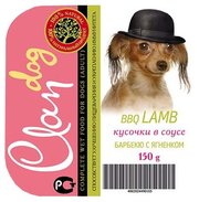 CLAN Корм для собак Кусочки в соусе барбекю с ягненком для собак фото